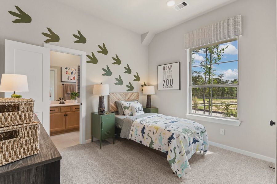 Representative furnished interior of a home built from the Chantilly by Chesmar Homes in The Woodland Hills Chateau, Willis (Image 13).