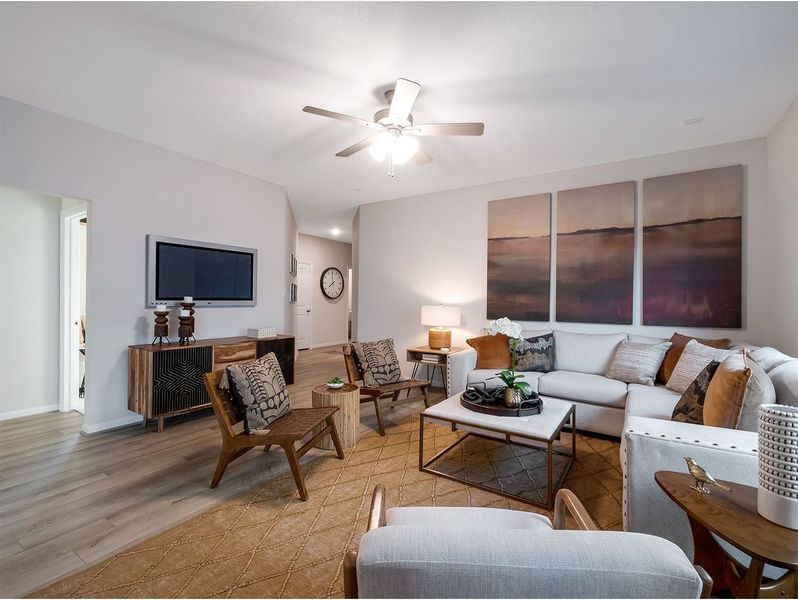 Representative furnished interior of a home built from the Pecan by CastleRock Communities in Chasin Heights, Converse (Image 7). Representative furnished interior of a home built from the Pecan by CastleRock Communities in Chasin Heights, Converse (Image 7).
