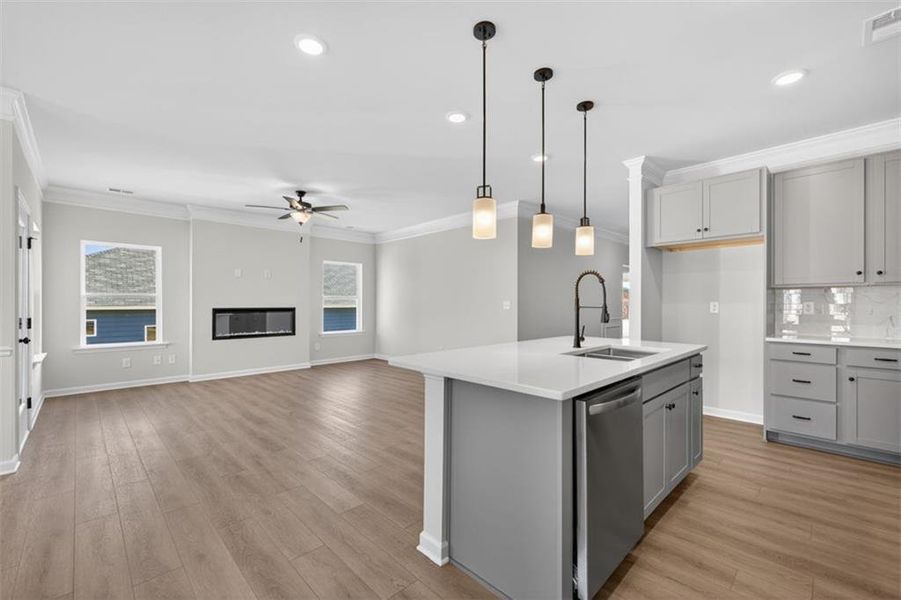 Furnished interior view inside a new home in Allen Manor, Hoschton (Image 10).