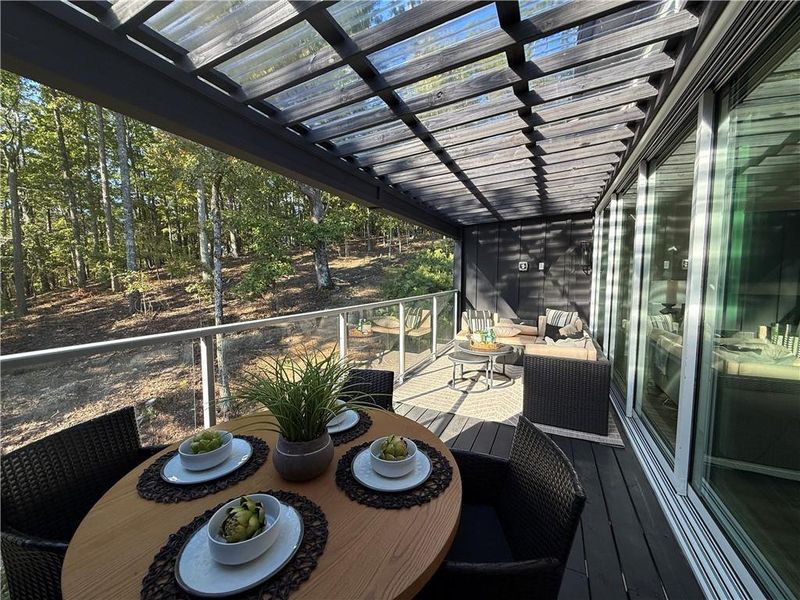 Exterior details and patio area of a home in , Waleska (Image 3).