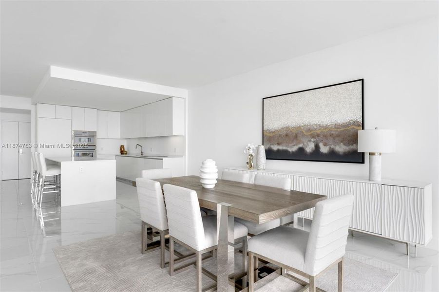 Furnished interior view inside a new home in Aria Reserve, Miami (Image 8).