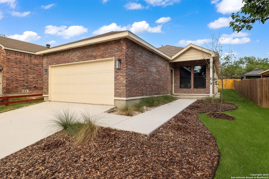 Front exterior of a new home in , San Antonio, TX, highlighting curb appeal (Image 2). Front exterior of a new home in , San Antonio, TX, highlighting curb appeal (Image 2).
