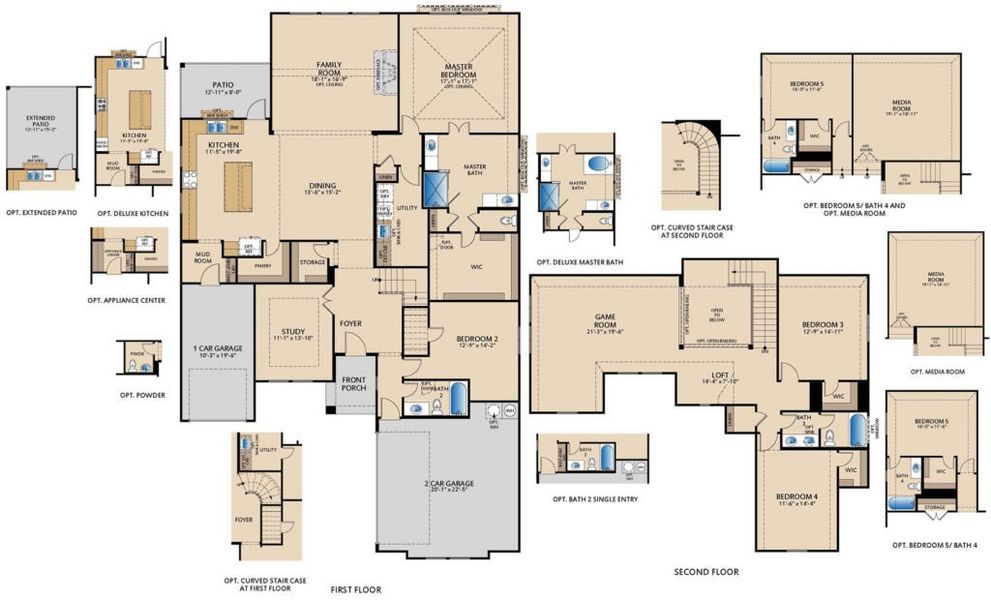 2D floor plan layout for the Preston by Pacesetter Homes in Park Hills, Rockwall, TX (Image 4). 2D floor plan layout for the Preston by Pacesetter Homes in Park Hills, Rockwall, TX (Image 4).