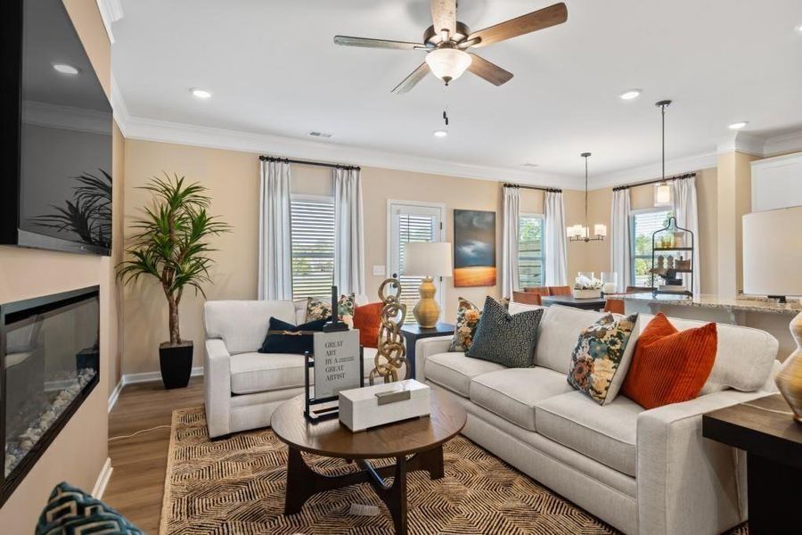 Furnished interior view inside a new home in The Andros, Dalton (Image 7).