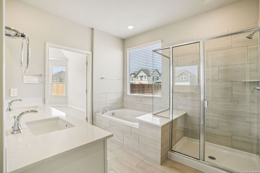 Furnished interior view inside a new home in Estancia Ranch - Classic Series, San Antonio (Image 11).