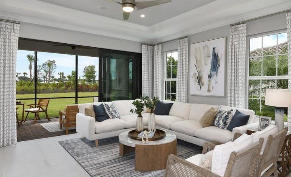 Furnished interior view inside a new home in Esplanade at Azario Lakewood Ranch, Bradenton (Image 11).