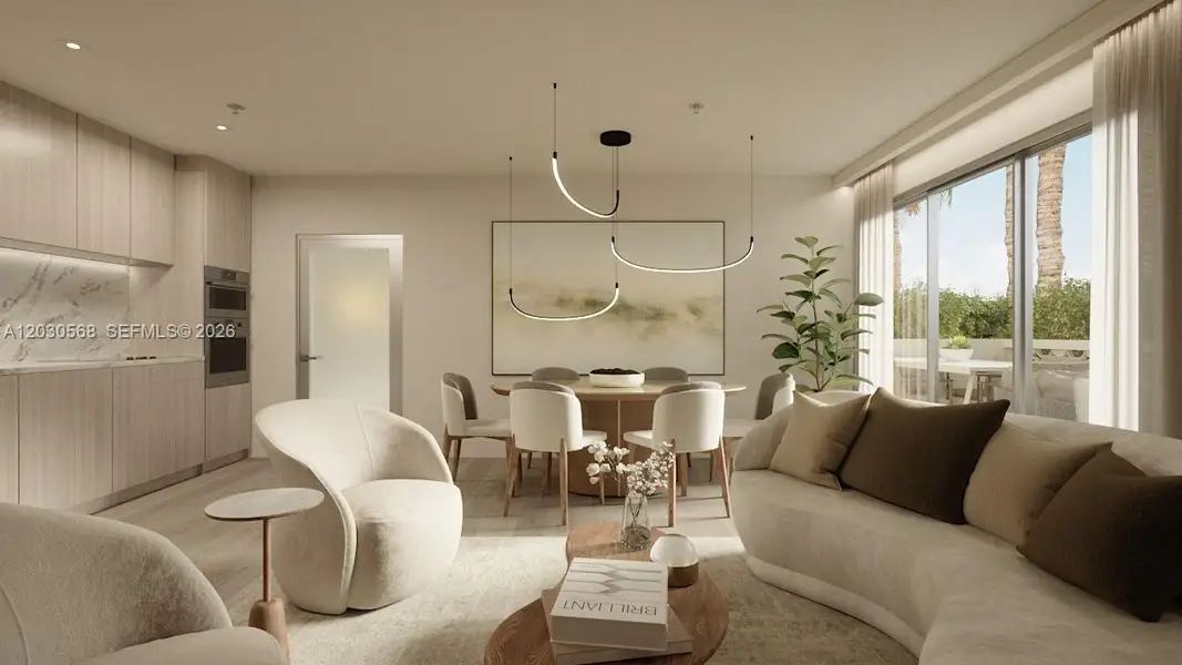 Furnished interior view inside a new home in , Miami Beach (Image 6).