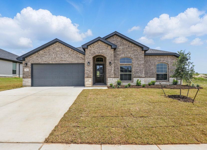 Representative exterior photo of a completed home built from the McKinley I by Cheldan Homes in Horizons at Bankston Estates, Venus, TX (Image 27).