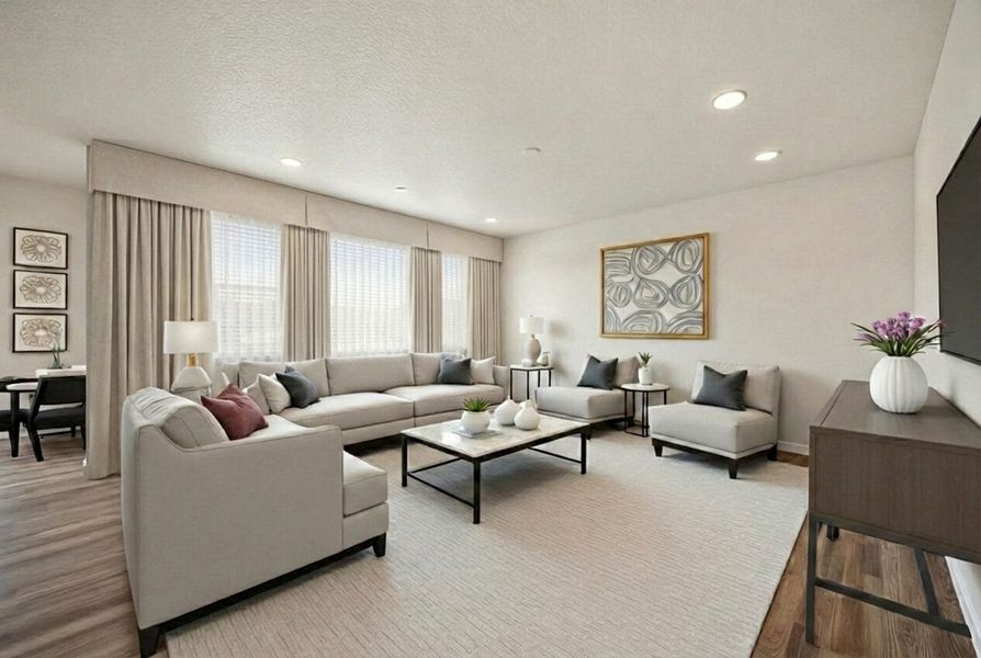 Furnished interior view inside a new home in Aspen Ranch, Fountain (Image 5). Furnished interior view inside a new home in Aspen Ranch, Fountain (Image 5).