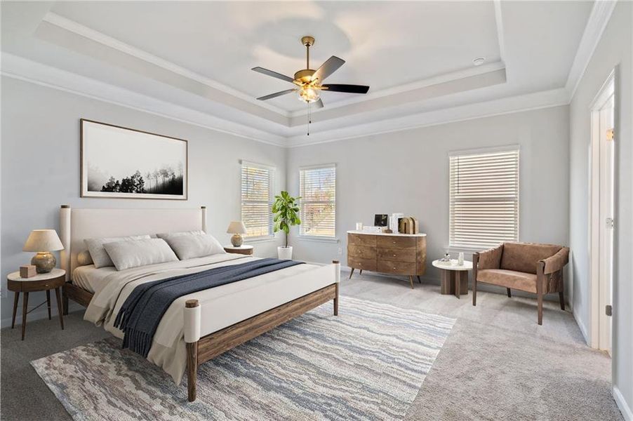 Furnished interior view inside a new home in , Flowery Branch (Image 7).