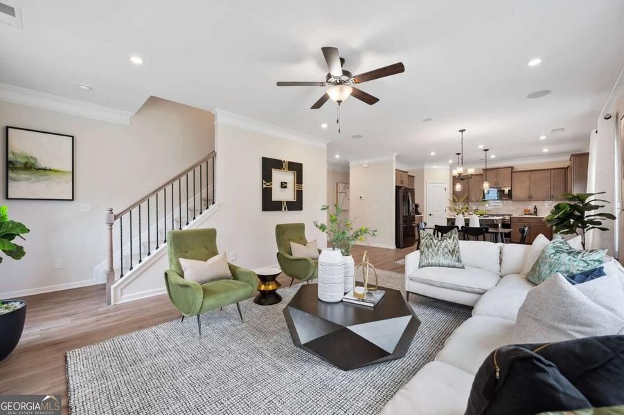 Furnished interior view inside a new home in Cobblestone Crossing Commons, Byron (Image 16).