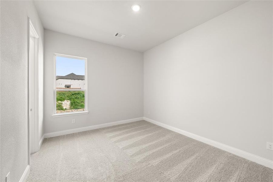 Bedroom #2 with spacious closet and upgraded carpet. Bedroom #2 with spacious closet and upgraded carpet.