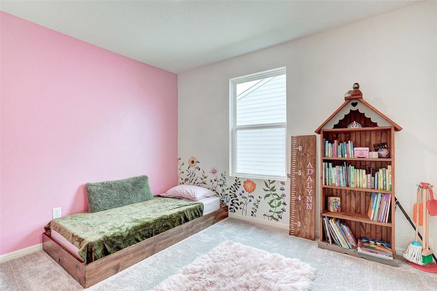 Bedroom to right of stairs.