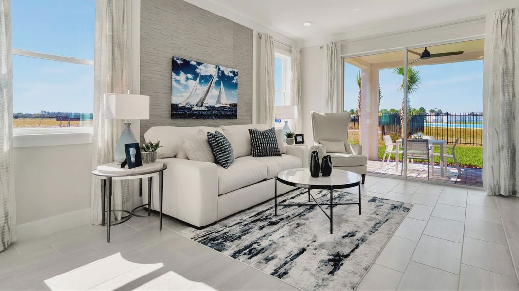 Furnished interior view inside a new home in Lagoon Residences at Epperson, Wesley Chapel (Image 11).