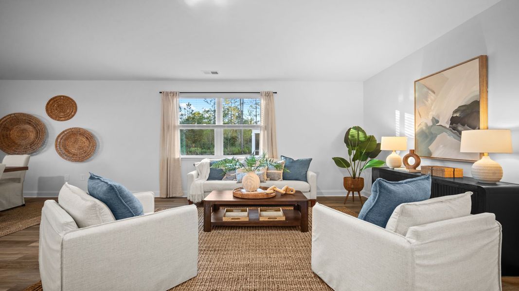 Representative furnished interior of a home built from the Cantey-exp by D.R. Horton in The Lakes at North Glynn, Brunswick (Image 11).