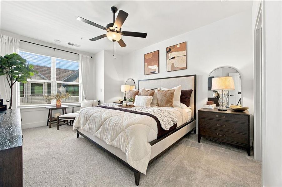 Furnished interior view inside a new home in , Alpharetta (Image 16). Furnished interior view inside a new home in , Alpharetta (Image 16).