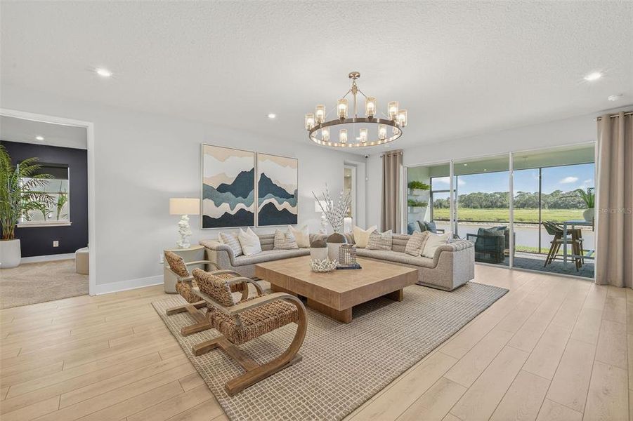 Furnished interior view inside a new home in Pasadena Ridge Master, Dade City (Image 11).