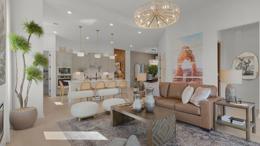 Representative furnished interior of a home built from the Hampton by Chesmar Homes in Crescent Bluff, Georgetown (Image 25).