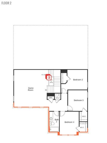 2D floor plan layout of this home in River Bluff, Leander, TX (Image 3).