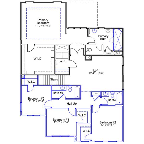 2D floor plan layout of this home in Hendrix Farms, Lexington, SC (Image 4).
