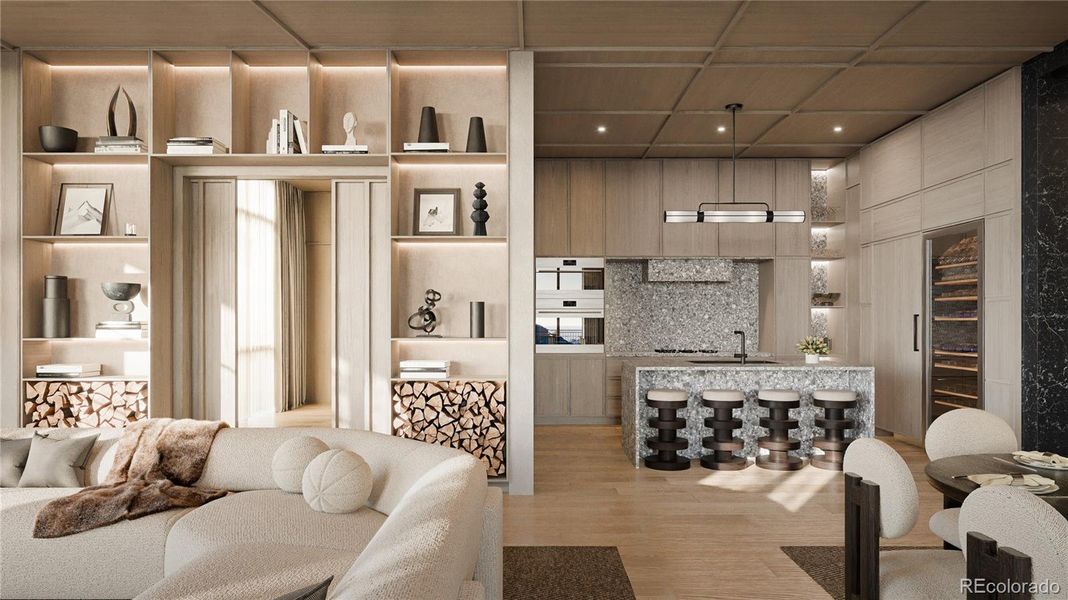 Furnished interior view inside a new home in , Vail (Image 8).