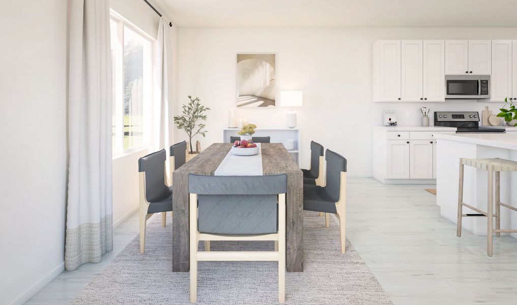 Dining area near kitchen