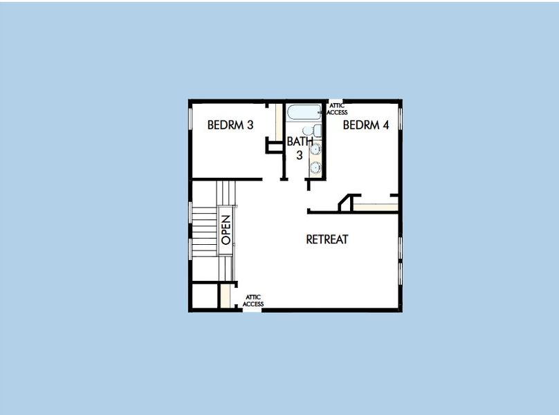 2D floor plan layout for the The Marshall by David Weekley Homes in Sienna 40' Homesites, Missouri City, TX (Image 4). 2D floor plan layout for the The Marshall by David Weekley Homes in Sienna 40' Homesites, Missouri City, TX (Image 4).