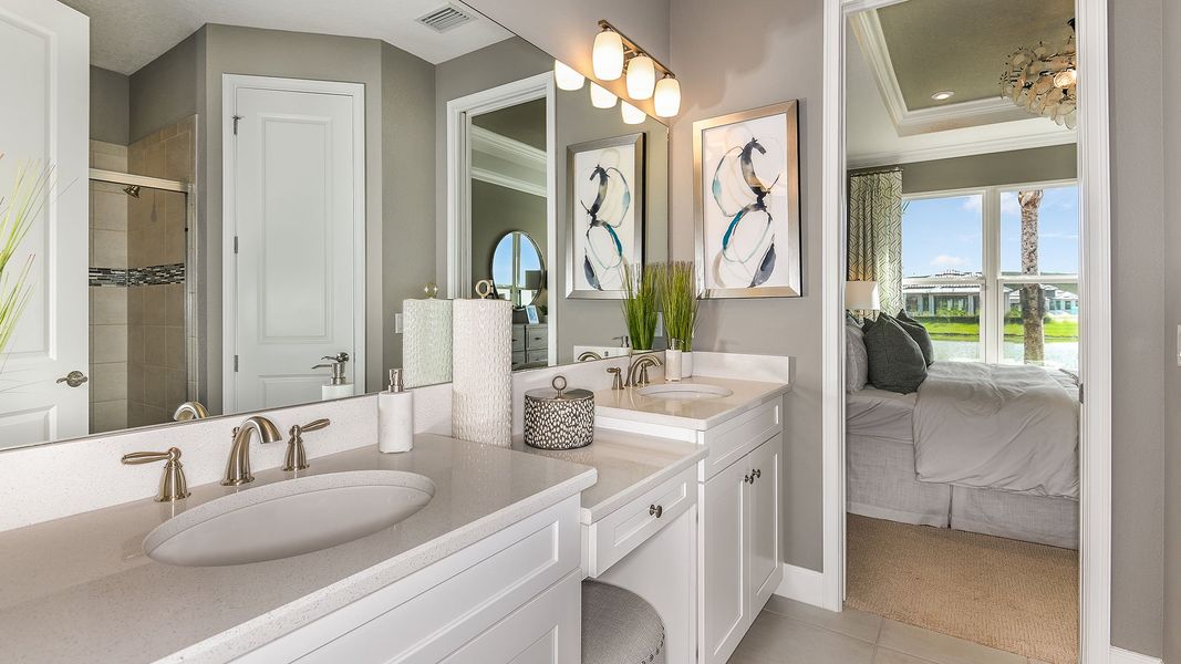 Representative furnished interior of a home built from the Ibis by Taylor Morrison in Esplanade at The Heights, Bradenton (Image 30).