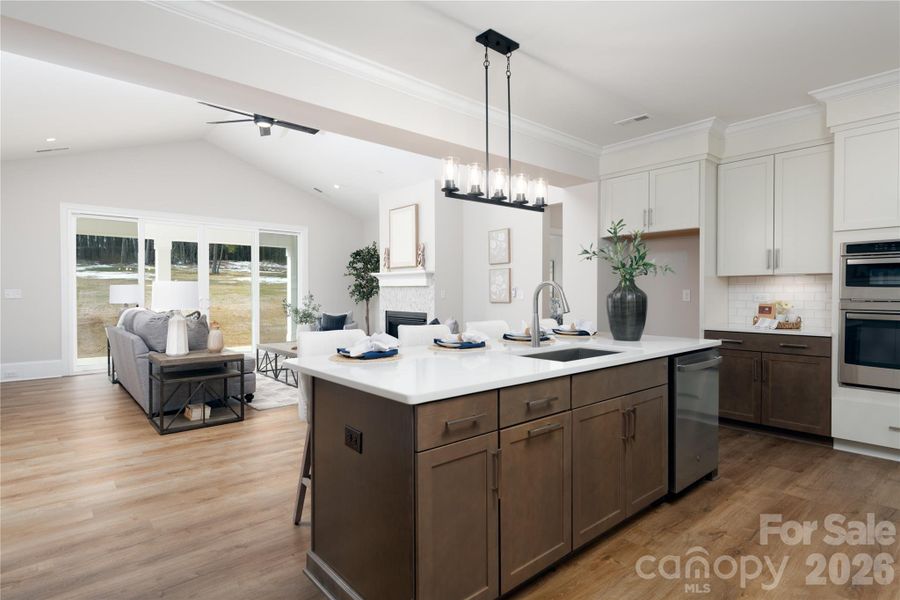 Furnished interior view inside a new home in , Sherrills Ford (Image 17).