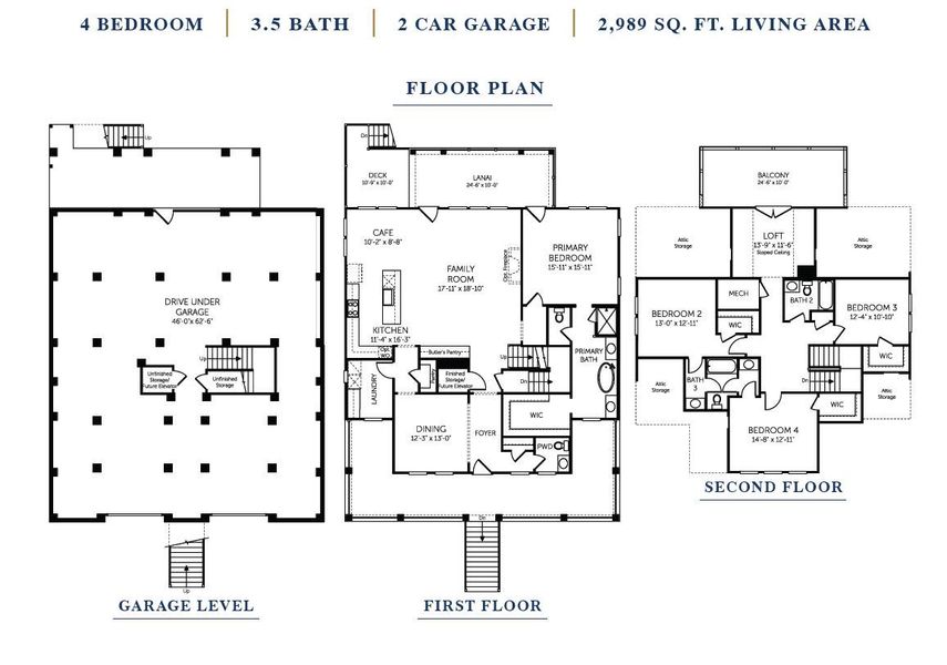 2D floor plan layout of this home in Rivercroft, Awendaw, SC (Image 5).
