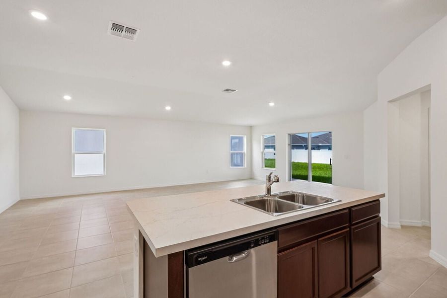 Furnished interior view inside a new home in The Preserve at Legends Pointe II, Hudson (Image 5).
