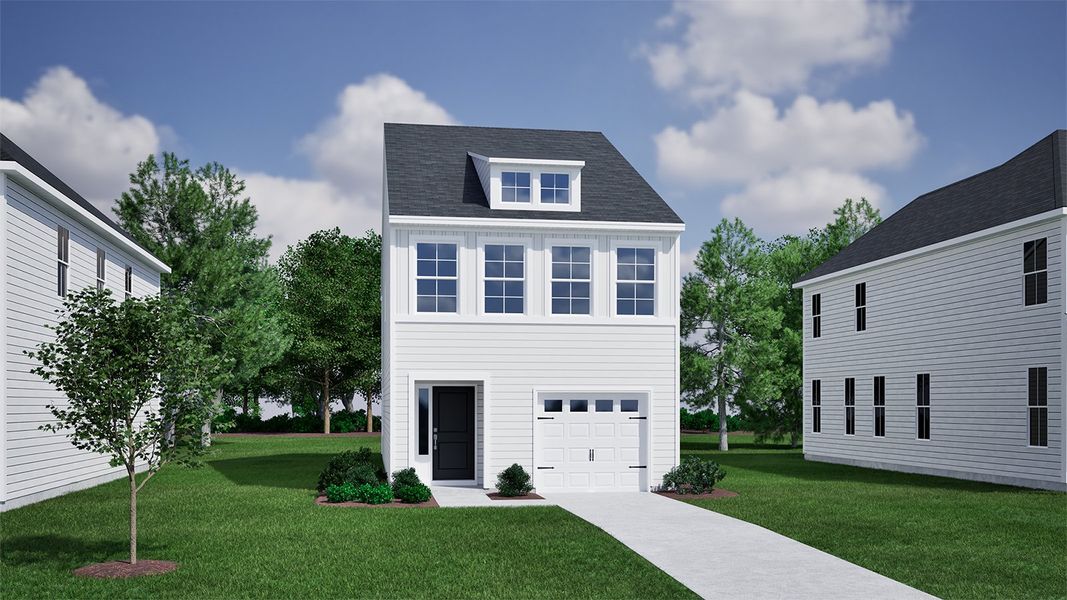 Front exterior of a new home in Laurinton Farms, Hopkins, SC, highlighting curb appeal (Image 1). Front exterior of a new home in Laurinton Farms, Hopkins, SC, highlighting curb appeal (Image 1).