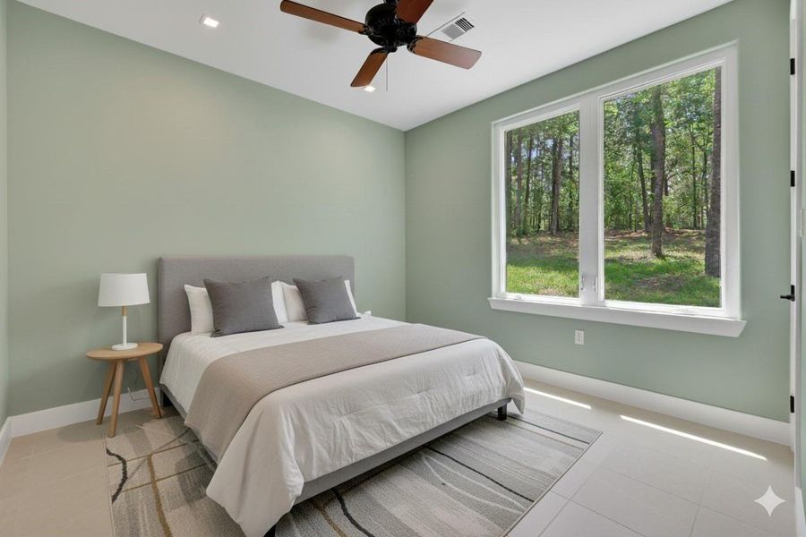 Guest bedroom 1 - virtually staged