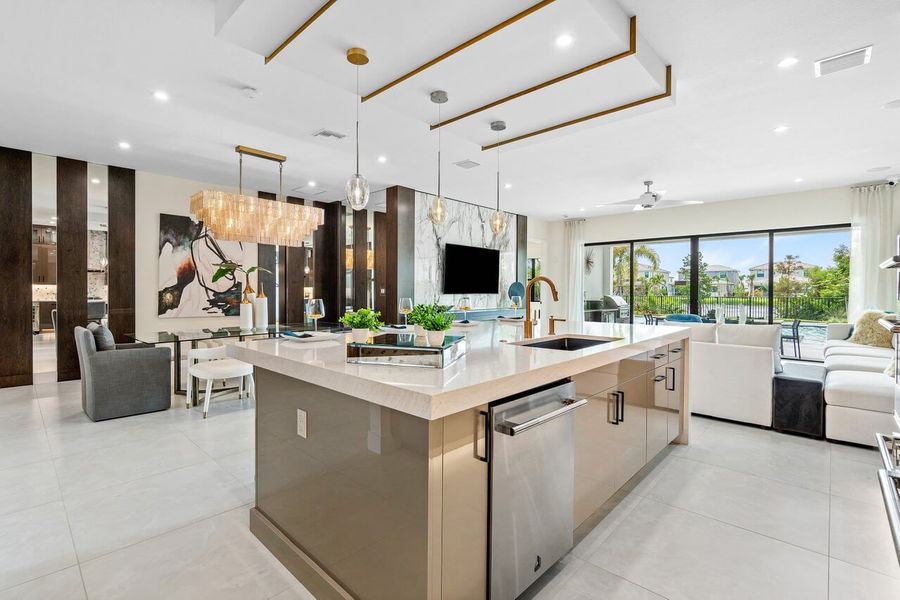 Furnished interior view inside a new home in Solana Bay at Avenir, Palm Beach Gardens (Image 12).