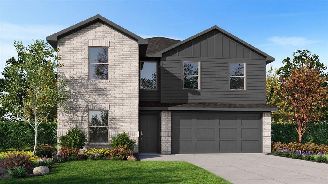 Front Elevation-D.R. Horton's Dawson floor plan elevation B- All Home and community information, including pricing, included features, terms, availability and amenities, are subject to change at any time without notice or obligation. All Drawings, pictures, photographs, video, square footages, floor plans, elevations, features, colors and sizes are approximate for illustration purposes only and will vary from the homes as built. Front Elevation-D.R. Horton's Dawson floor plan elevation B- All Home and community information, including pricing, included features, terms, availability and amenities, are subject to change at any time without notice or obligation. All Drawings, pictures, photographs, video, square footages, floor plans, elevations, features, colors and sizes are approximate for illustration purposes only and will vary from the homes as built.