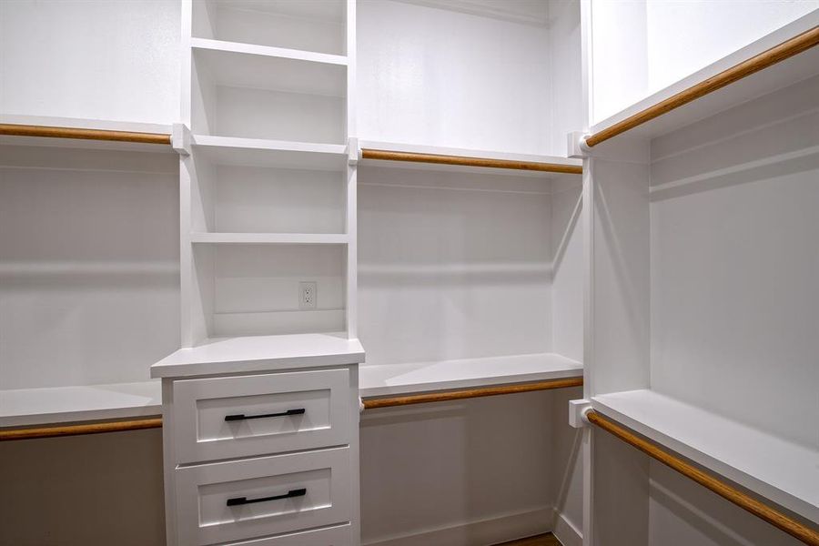 View of walk in closet