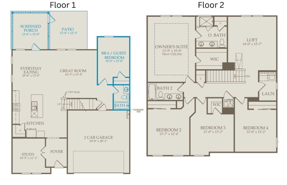 Floor Plan Level 1 and 2