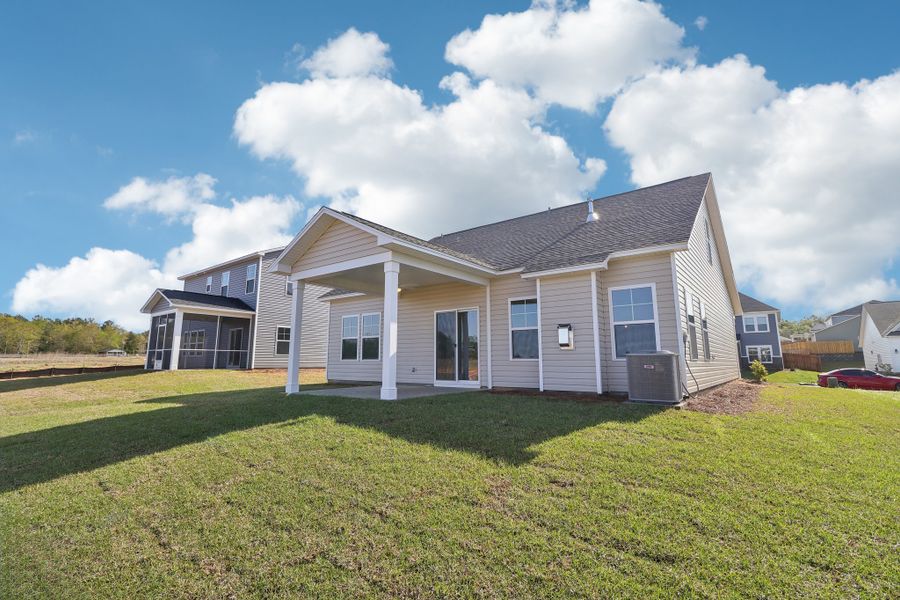 Representative exterior photo of a completed home built from the Buck Island II by Great Southern Homes in Providence Station at Trolley Run, Aiken, SC (Image 36).