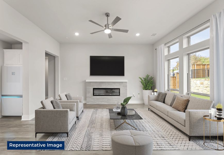 Representative furnished interior of a home built from the Woodford 2F-WP by First Texas Homes in Marine Creek Ranch, Fort Worth (Image 8). Representative furnished interior of a home built from the Woodford 2F-WP by First Texas Homes in Marine Creek Ranch, Fort Worth (Image 8).