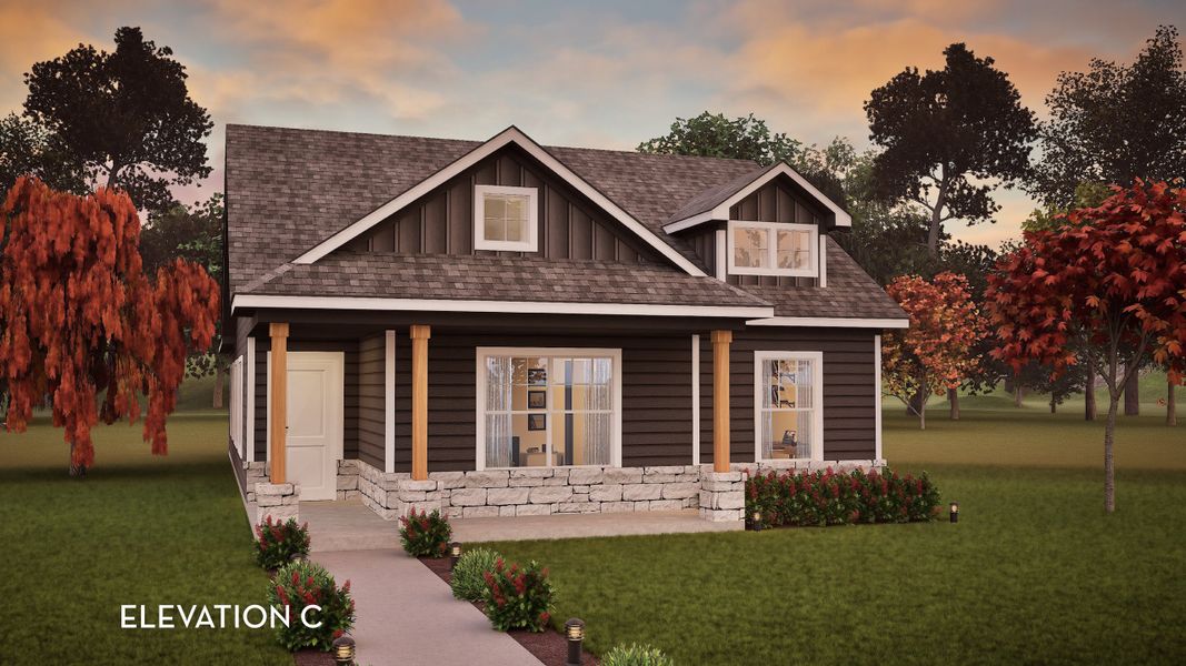 Representative exterior photo of a completed home built from the Topaz by CastleRock Communities in Whisper South, San Marcos, TX (Image 13).