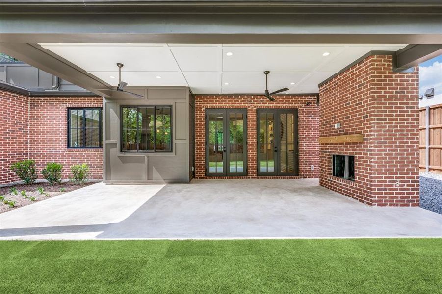 Exterior details and patio area of a home in , Dallas (Image 3). Exterior details and patio area of a home in , Dallas (Image 3).