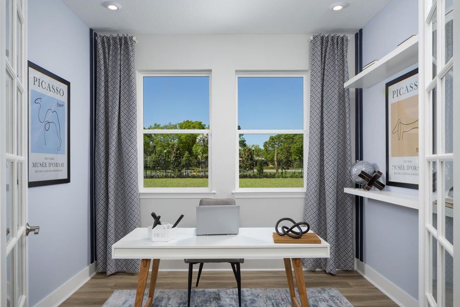Representative furnished interior of a home built from the Egmont by Mattamy Homes in Sanderling, Palmetto (Image 12).