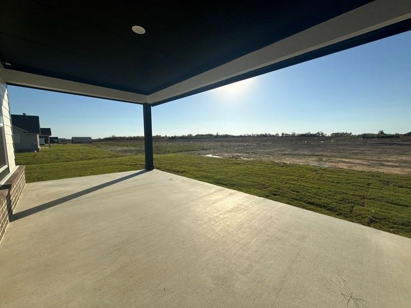 Exterior details and patio area of a home in Clear Sky Addition, Valley View (Image 3). Exterior details and patio area of a home in Clear Sky Addition, Valley View (Image 3).