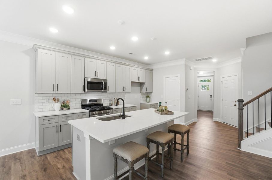 Furnished interior view inside a new home in Harrisburg Village Townhomes, Harrisburg (Image 12).
