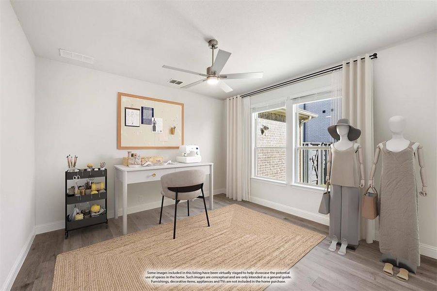 Furnished interior view inside a new home in Union Park Classic 60, Little Elm (Image 11).