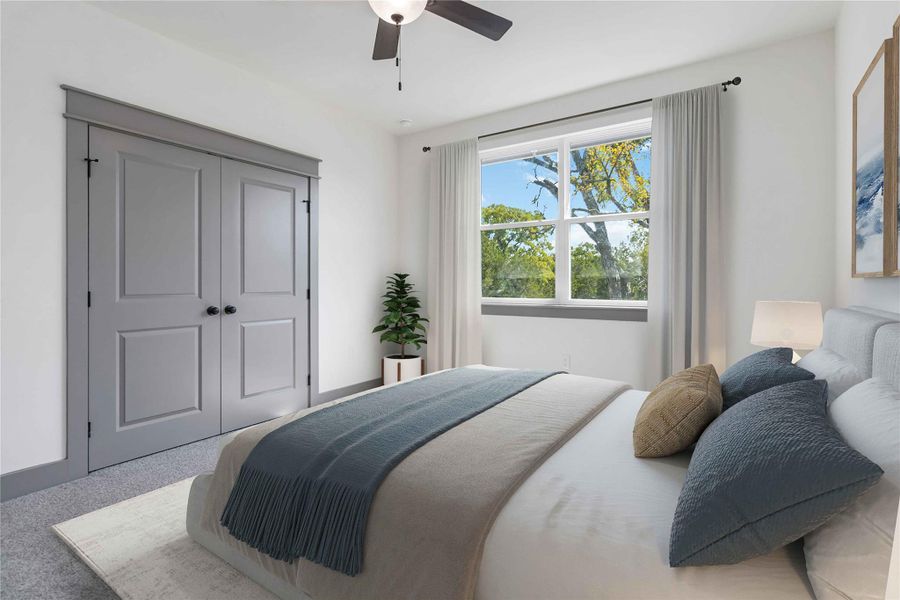 Bedroom #2 with virtual staging