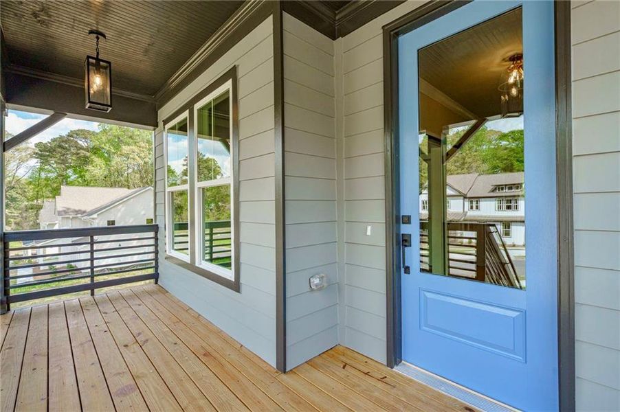 Exterior details and patio area of a home in , Atlanta (Image 30).