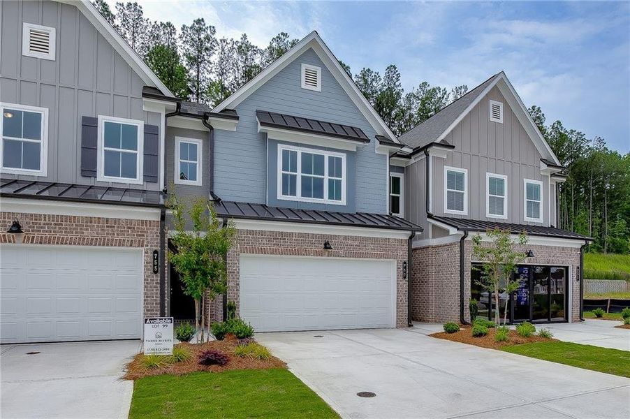 Front exterior of a new home in , Sugar Hill, GA, highlighting curb appeal (Image 2). Front exterior of a new home in , Sugar Hill, GA, highlighting curb appeal (Image 2).