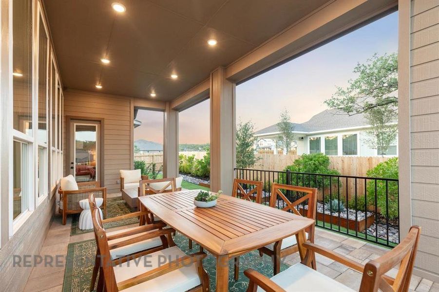 Exterior details and patio area of a home in Sonoma Verde: 60ft. lots, McLendon-Chisholm (Image 20).