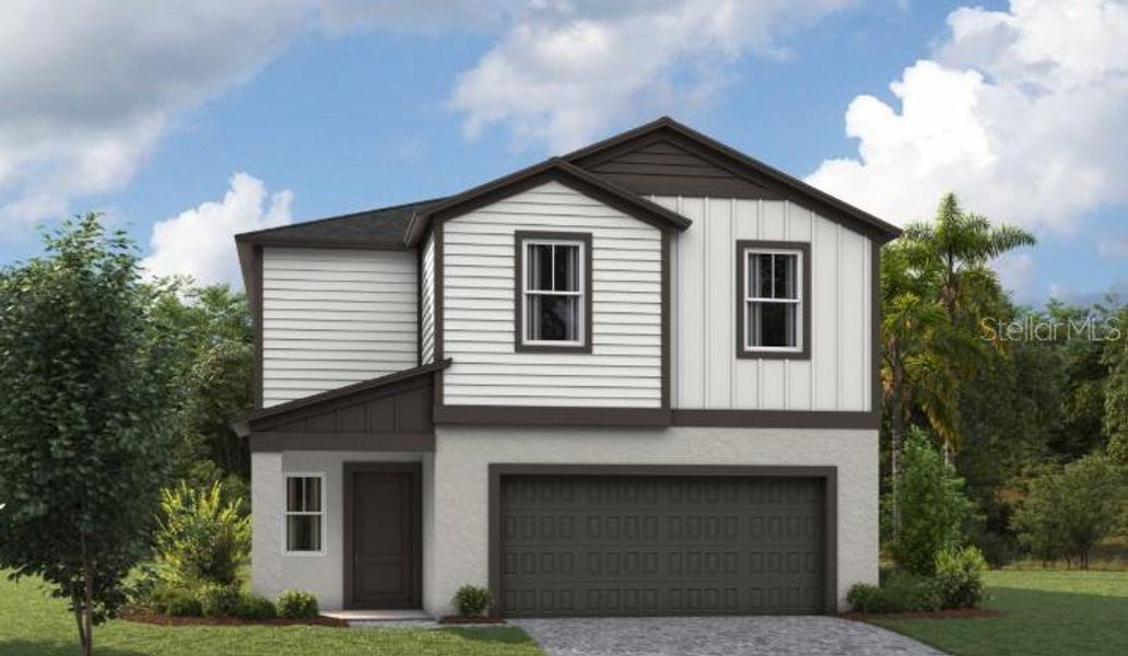Front exterior of a new home in Pasadena Ridge, Dade City, FL, highlighting curb appeal (Image 1). Front exterior of a new home in Pasadena Ridge, Dade City, FL, highlighting curb appeal (Image 1).
